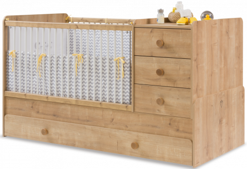 Детская мебель Кровать-трансформер с выдвижным модулем Mocha Baby