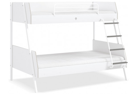 Детская мебель Кровать двухъярусная широкая White