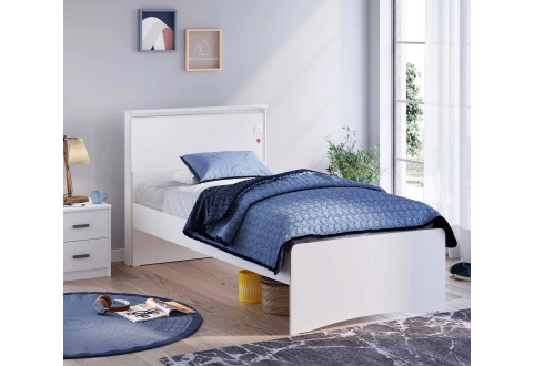 Детская мебель Кровать с плоским изголовьем 1200х2000 Montes White