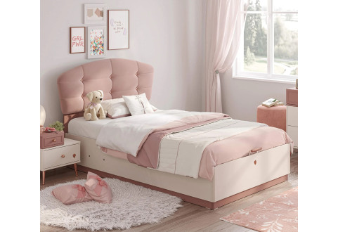 Детская мебель Кровать с мягким изголовьем и подъемным механизмом 1000х2000 Elegance