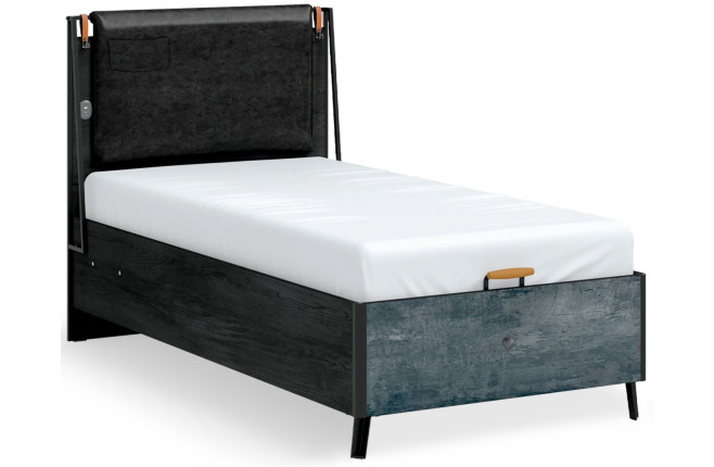 Кровать с подъемным механизмом 1000х2000 Dark Metal