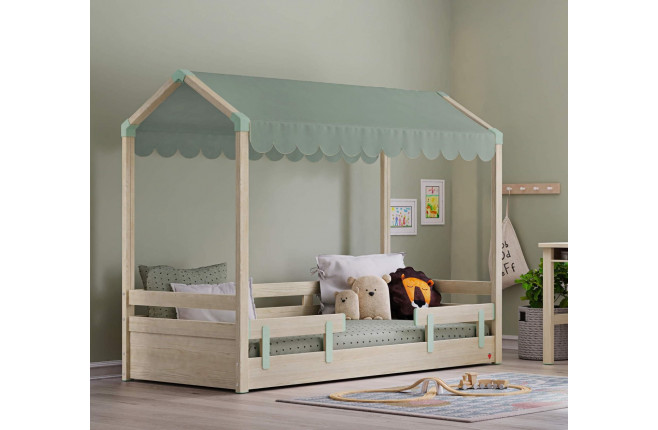 Кровать-домик с надстройкой Montes Baby Natural