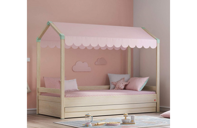Кровать-домик с надстройкой Montes Baby Natural