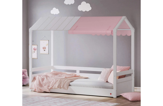 Навес розовый для кровати-домика с надстройкой Montes Baby Natural
