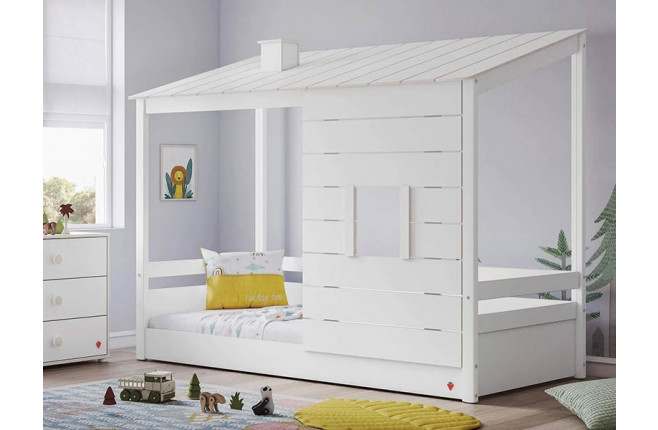 Кровать-домик с крышей Montes Baby White
