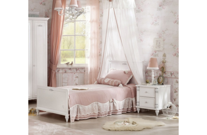 Кровать с прямым изголовьем Romantic